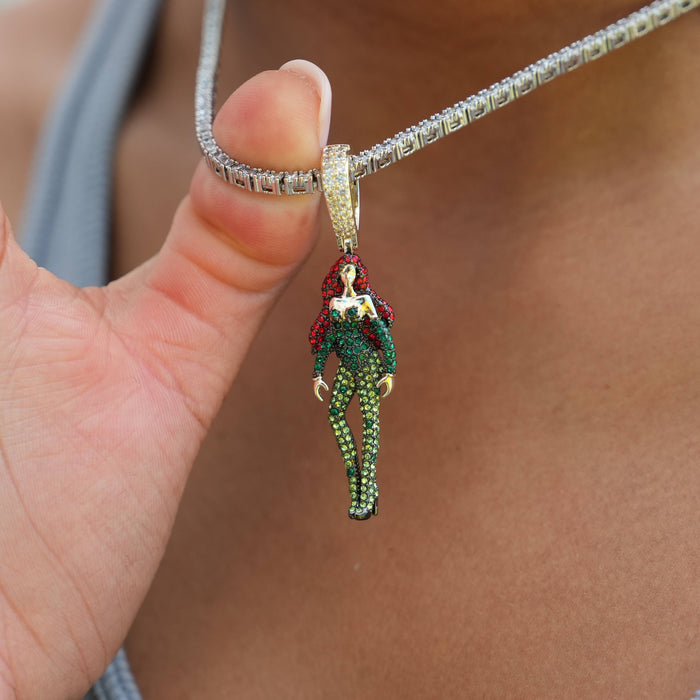 Poison Ivy Body Official DC Comics Pendant in Gold / Black Rhodium