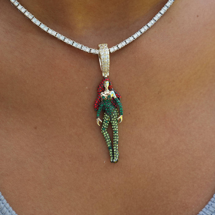 Poison Ivy Body Official DC Comics Pendant in Gold / Black Rhodium