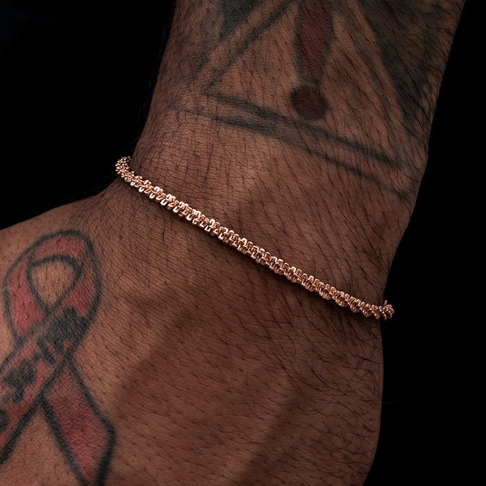Popcorn Bracelet in Rose Gold- 4mm