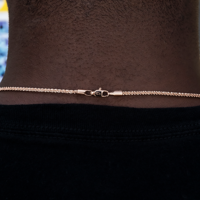 Popcorn Chain in Rose Gold- 2mm