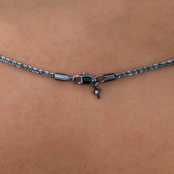 Popcorn Necklace in Black - 2mm