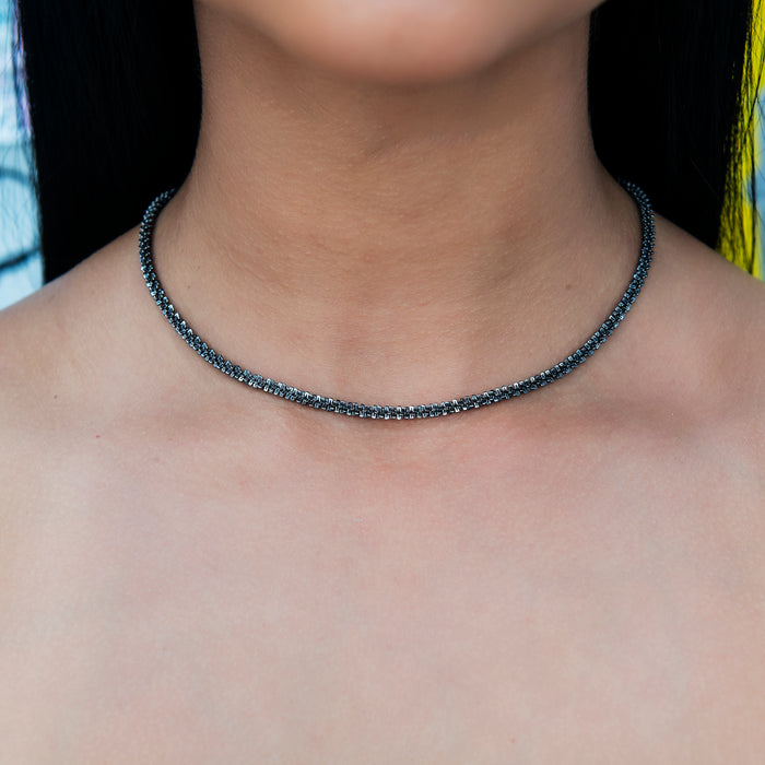 Popcorn Necklace in Black - 4mm