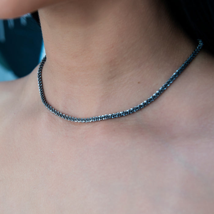 Popcorn Necklace in Black - 4mm