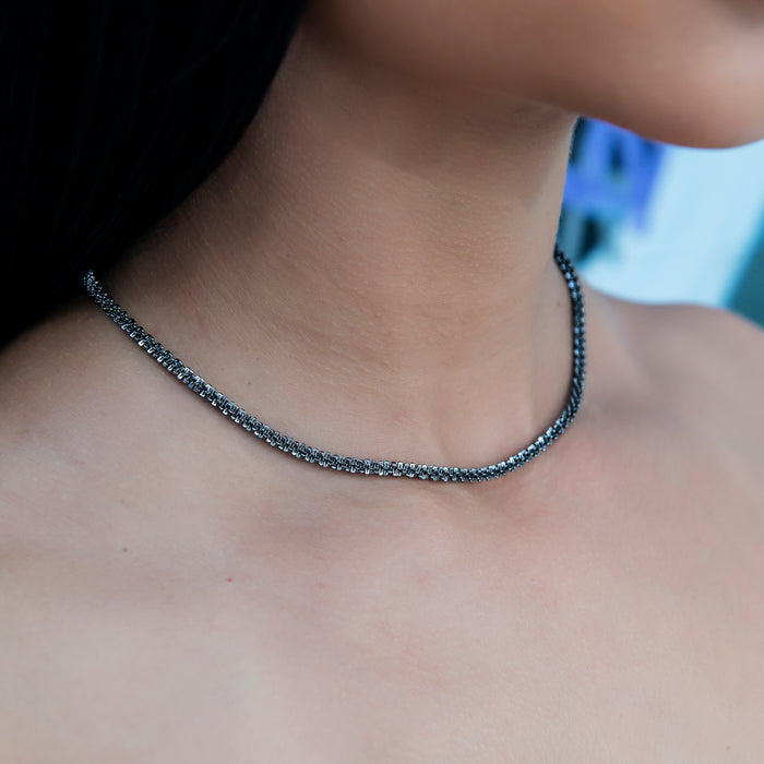 Popcorn Necklace in Black - 4mm