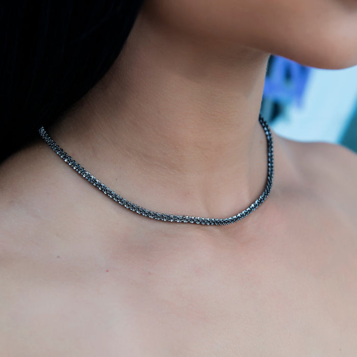Popcorn Necklace in Black - 4mm