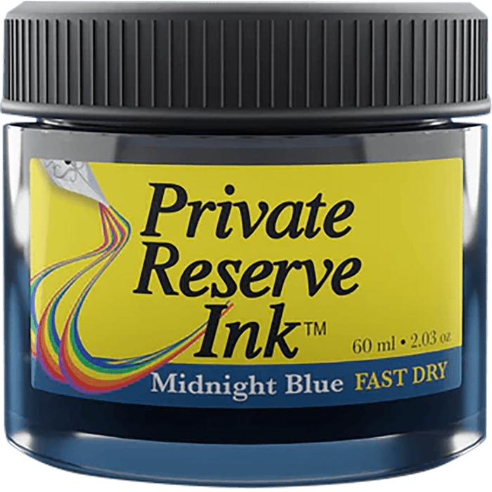 Private Reserve Fast Dry Ink Bottle - Midnight Blue - 60ml - Pen Boutique Ltd