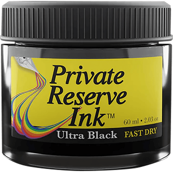 Private Reserve Fast Dry Ink Bottle - Ultra Black - 60ml - Pen Boutique Ltd