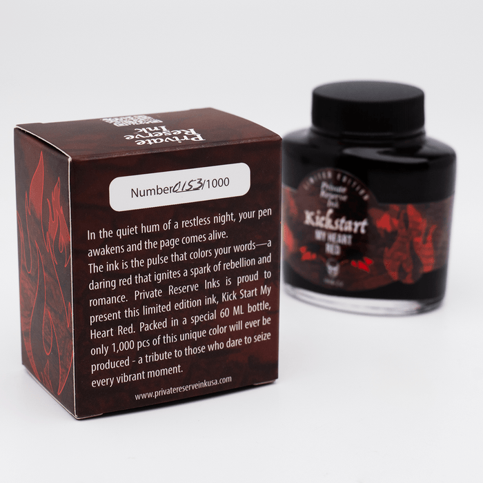 Private Reserve Ink Bottle - Kickstart My Heart Red - 60 ml (Limited Edition) - Pen Boutique Ltd