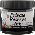 Private Reserve Pearlescent Ink Bottle - Black/Silver - 60ml - Pen Boutique Ltd