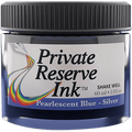 Private Reserve Pearlescent Ink Bottle - Blue/Silver - 60ml - Pen Boutique Ltd