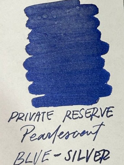 Private Reserve Pearlescent Ink Bottle - Blue/Silver - 60ml - Pen Boutique Ltd