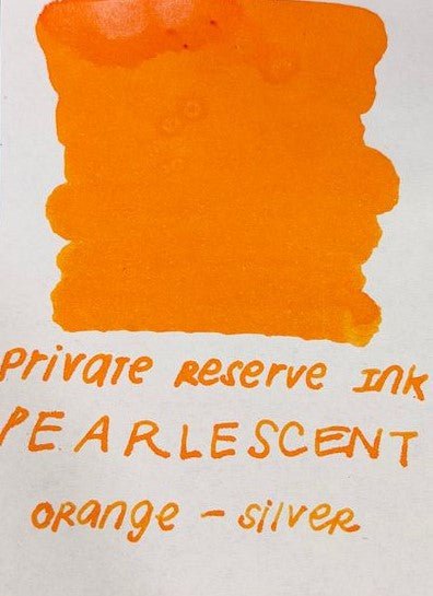 Private Reserve Pearlescent Ink Bottle - Orange/Silver - 60ml - Pen Boutique Ltd