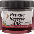 Private Reserve Pearlescent Ink Bottle - Red/Silver - 60ml - Pen Boutique Ltd