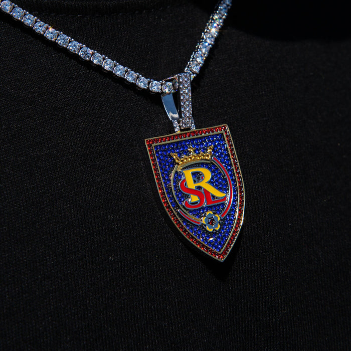 Real Salt Lake Official MLS Logo Pendant in White Gold