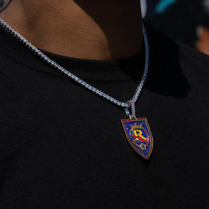 Real Salt Lake Official MLS Logo Pendant in White Gold
