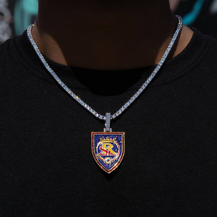 Real Salt Lake Official MLS Logo Pendant in White Gold
