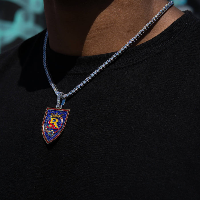 Real Salt Lake Official MLS Logo Pendant in White Gold