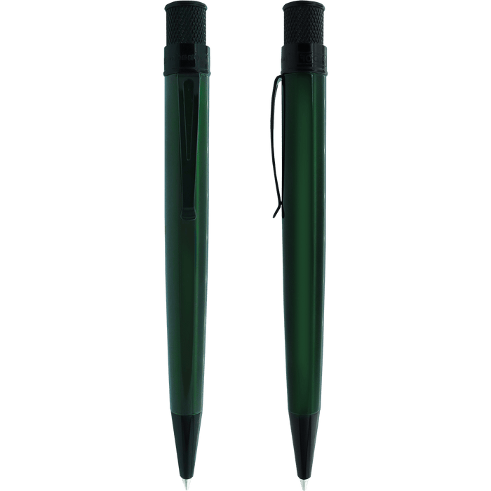 Retro 51 Tornado Stealth Lacquers Rollerball Pen - Emerald Green - Pen Boutique Ltd