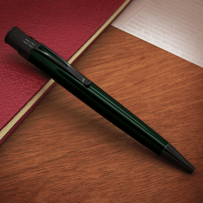 Retro 51 Tornado Stealth Lacquers Rollerball Pen - Emerald Green - Pen Boutique Ltd