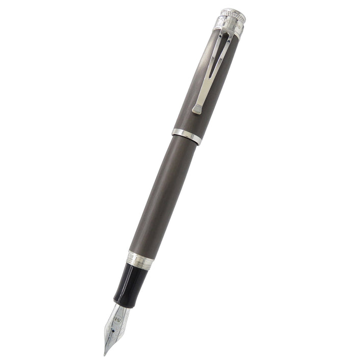 Retro51 Tornado Platinum Fountain Pen - Black Nickel - Pen Boutique Ltd