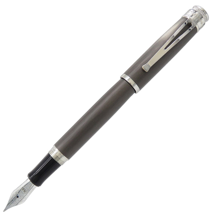 Retro51 Tornado Platinum Fountain Pen - Black Nickel - Pen Boutique Ltd