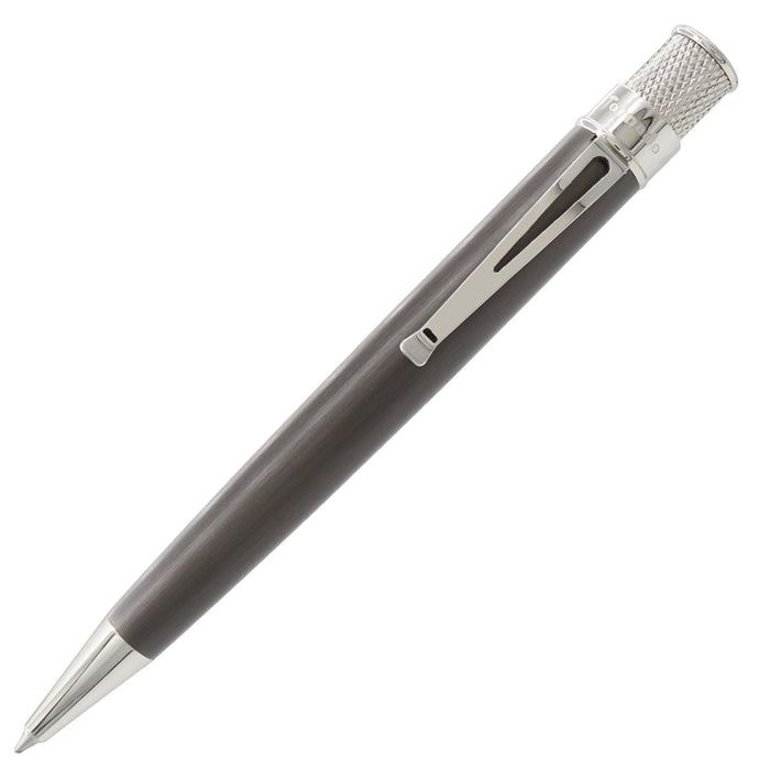 Retro51 Tornado Platinum Rollerball Pen - Black Nickel - Pen Boutique Ltd