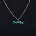 Rick & Morty Official Warner Bros. Pendant in White Gold