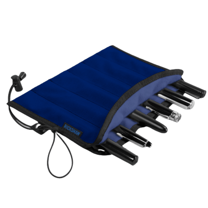Rickshaw Plush Coozy Roll Pen Case - Mariner - Large (6 Pen) - Pen Boutique Ltd
