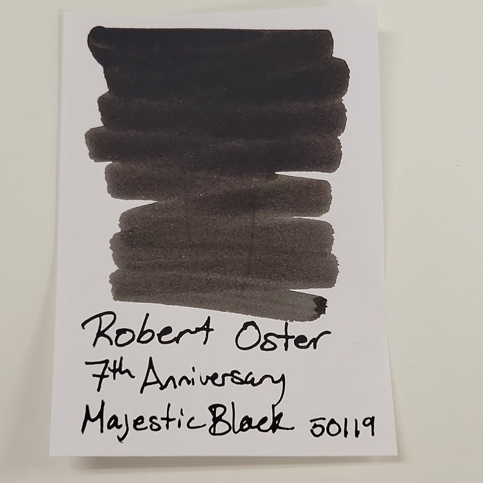 Robert Oster Signature Ink Bottle - 7th Anniversary - Majestic Black - 50ml - Pen Boutique Ltd