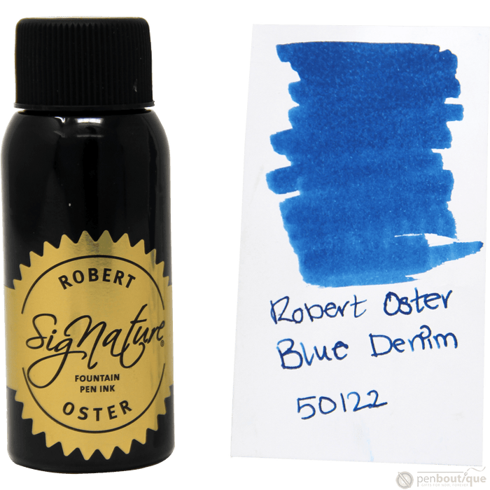 Robert Oster Signature Ink Bottle - Blue Denim - 50ml - Pen Boutique Ltd