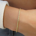 Rope Bracelet in Yellow Gold - 2mm - The GLD Shop