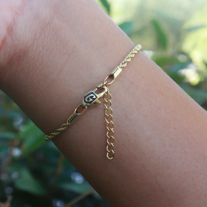 Rope Bracelet in Yellow Gold - 2mm - The GLD Shop
