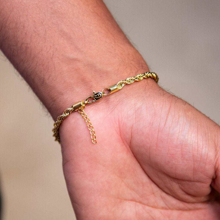 Rope Bracelet in Yellow Gold - 4mm - The GLD Shop