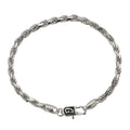 Rope Chain Bracelet in Sterling Silver - 4mm