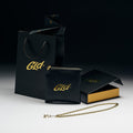 Rope Chain + Hanging Rose Pendant Gift Bundle in Yellow Gold - 4mm