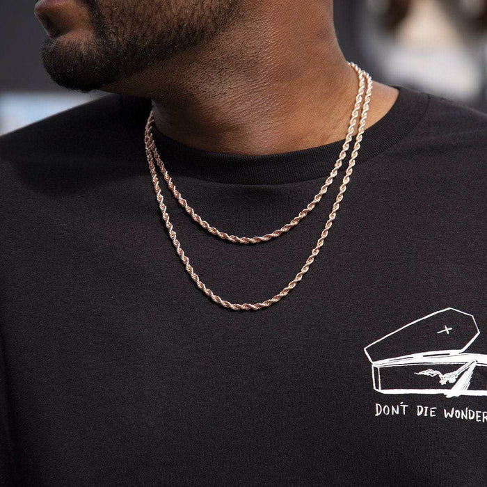 Rope Chain in Rose Gold - 4mm - The GLD Shop