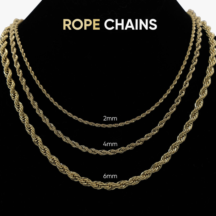Rope Necklace in Rose Gold - 4mm