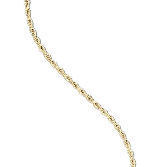 Rope Necklace in Yellow Gold - 2mm