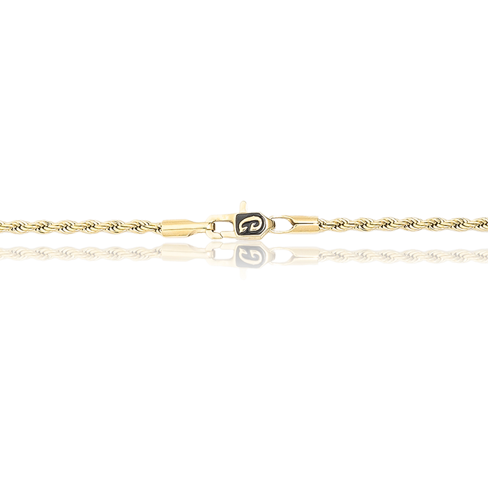 Rope Necklace in Yellow Gold - 2mm