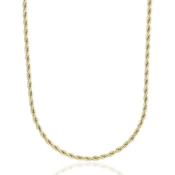 Rope Necklace in Yellow Gold - 4mm
