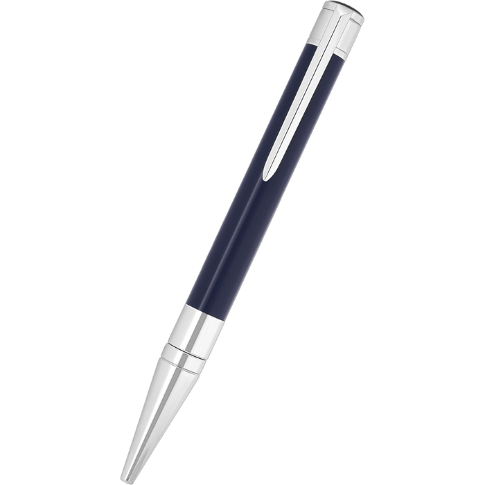 S T Dupont D - Initial Ballpoint Pen - Black - Chrome Trim - Pen Boutique Ltd