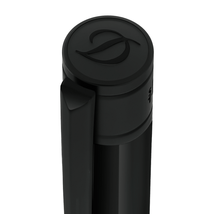 S T Dupont D - Initial Ballpoint Pen - Black - Matte Black Trim - Pen Boutique Ltd