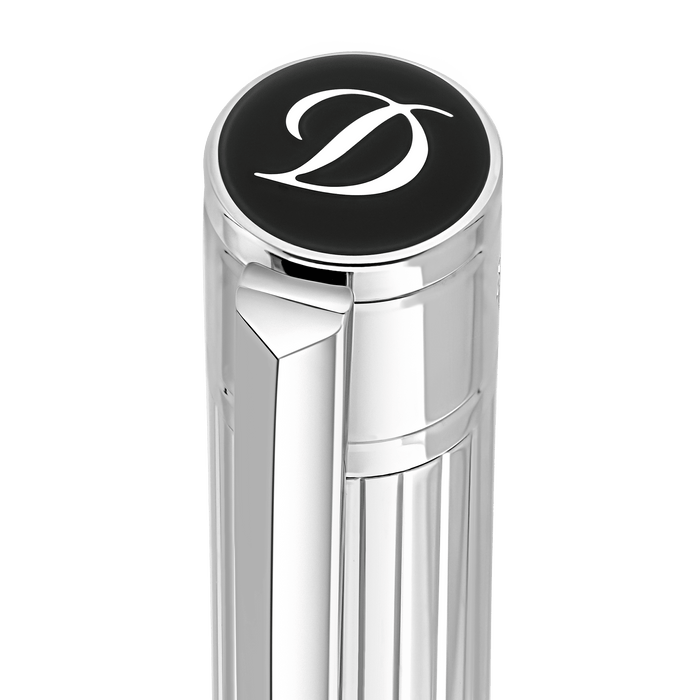 S T Dupont D - Initial Ballpoint Pen - Duo Tone - Chrome Trim - Pen Boutique Ltd