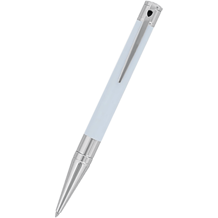 S T Dupont D - Initial Ballpoint Pen - Pastel Soft Blue - Palladium Trim - Pen Boutique Ltd
