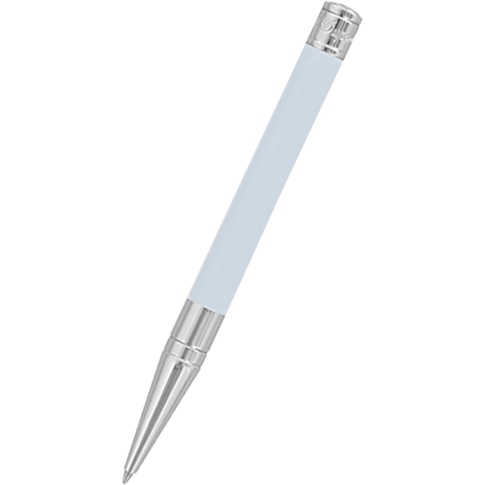 S T Dupont D - Initial Ballpoint Pen - Pastel Soft Blue - Palladium Trim - Pen Boutique Ltd