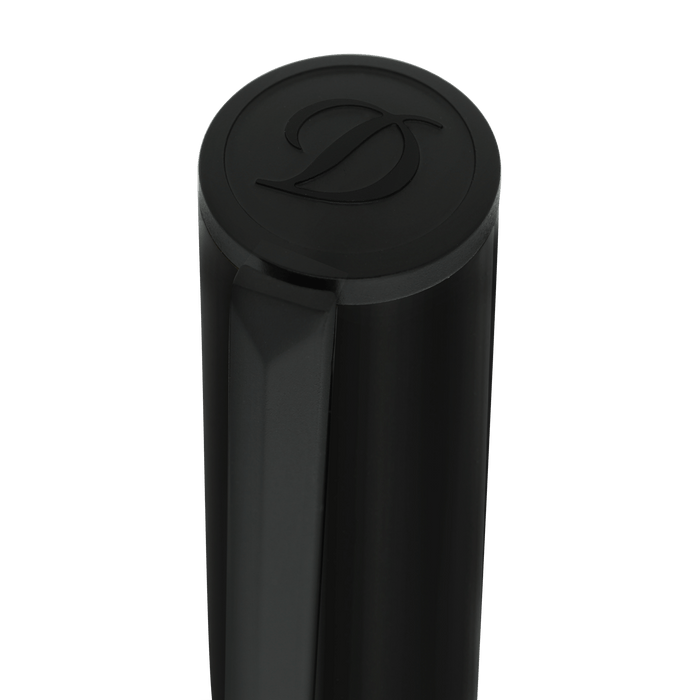 S T Dupont D - Initial Rollerball Pen - Black - Matte Black Trim - Pen Boutique Ltd