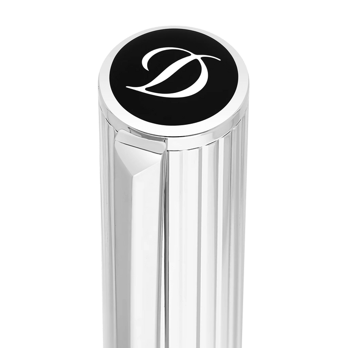 S T Dupont D - Initial Rollerball Pen - Duo Tone - Chrome Trim - Pen Boutique Ltd