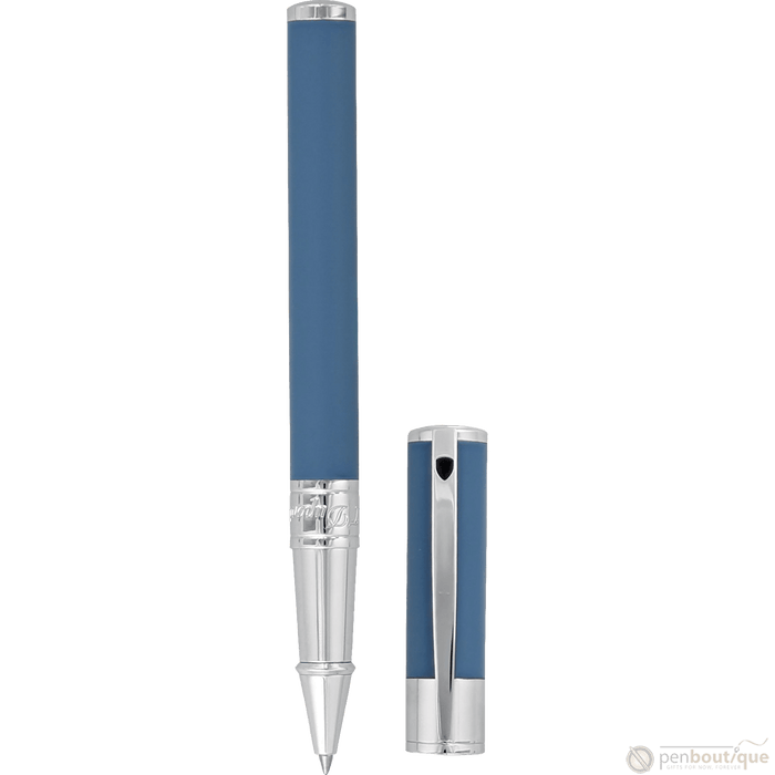 S T Dupont D - Initial Rollerball Pen - Shark Blue - Pen Boutique Ltd