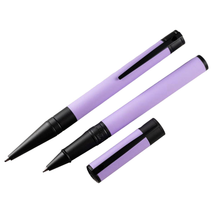 S T Dupont D - Initial Rollerball Pen - Velvet - Lilac/Matte Black - Pen Boutique Ltd
