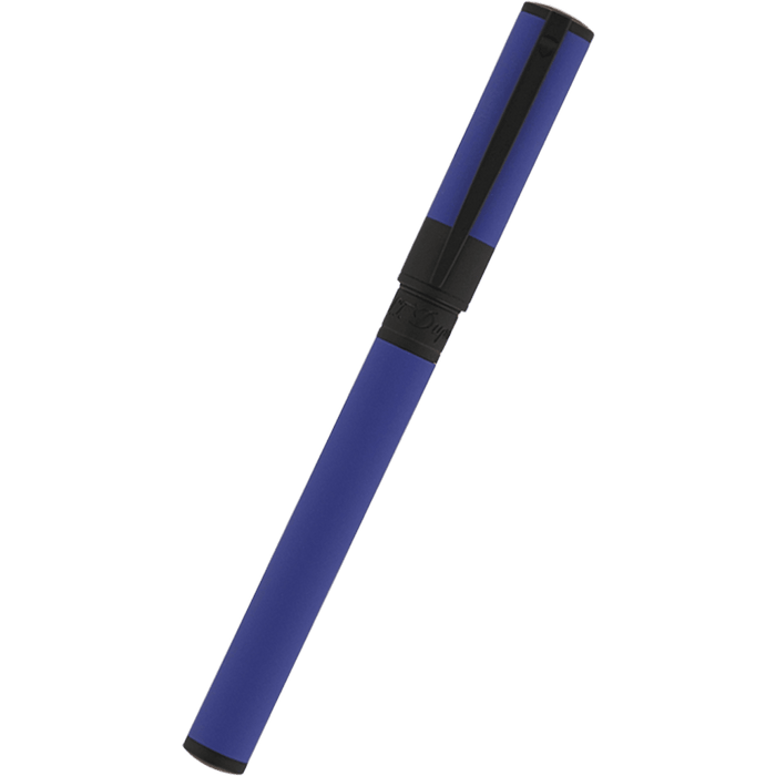 S T Dupont D - Initial Rollerball Pen - Velvet - Ocean Blue/Matte Black - Pen Boutique Ltd